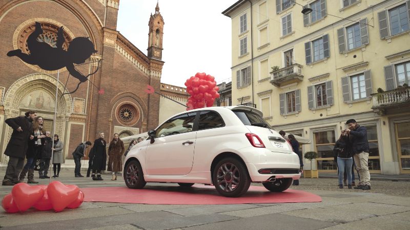 fiat 500 san valentino 14 febbraio 