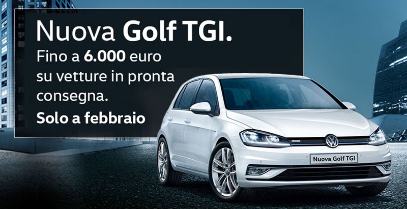 Volkswagen Golf metano TGI offerta