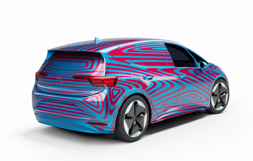 Volkswagen id 3 vista posteriore