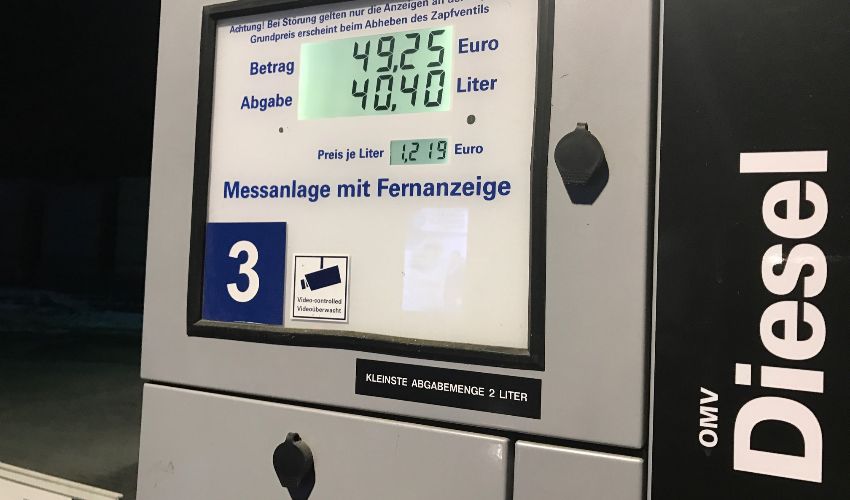 Costo carburante in Austria il 5 gennaio.