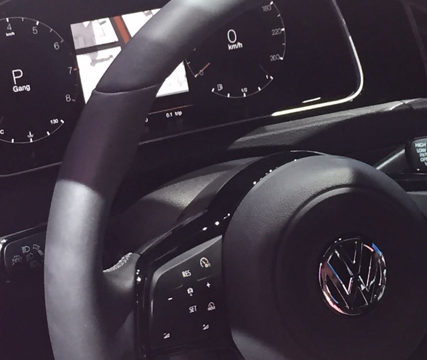 VW Golf interni quadro strumenti digitale