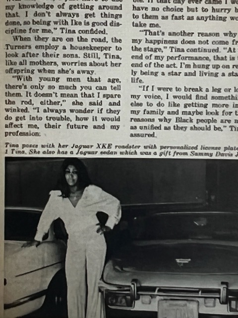 Tina Turner e le sue Jaguar