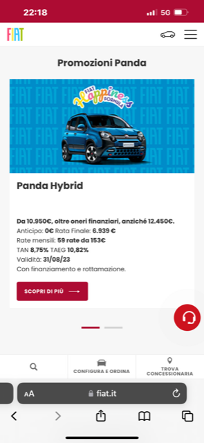 Fiat panda finanziamento offerta agosto 2023 conviene si o no?