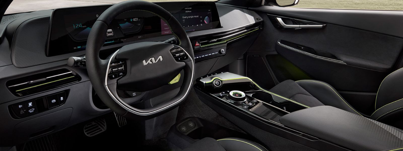 Kia EV6 interni plancia cruscotto